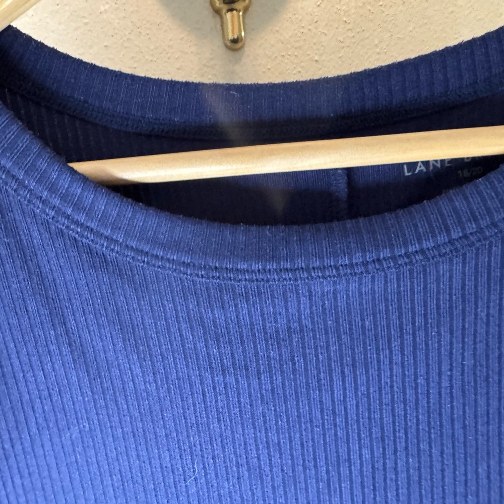 Lane Bryant Deep Navy Ribbed Tank Top - Picture 2 of 4